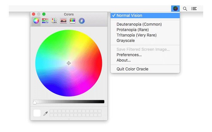 color oracle not working